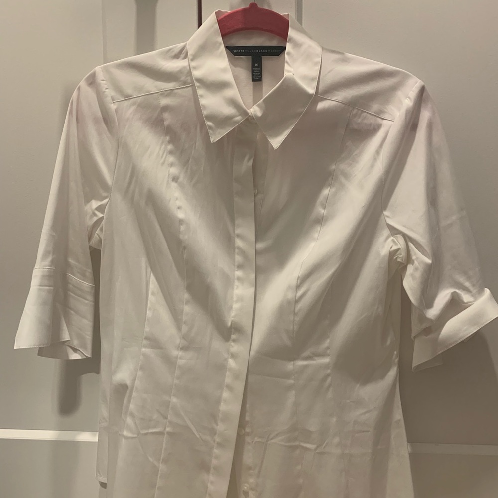 Short Sleeve Collared Blouse